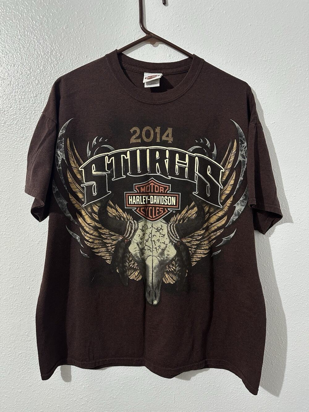 Harley Davidson 2014 Sturgis Rally Short Sleeve Graphic T-Shirt Biker Mens XL